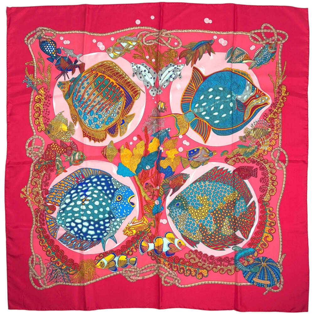 HERMES Pink Silk Scarf